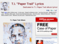 papertraillyrics.com