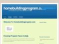 homebuildingprogram.com