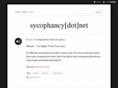 sycophancy.net