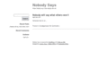 nobodysays.org