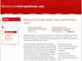 motorcyclestoragesheds.com