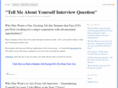 tellmeaboutyourselfinterviewquestion.com