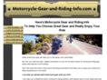 motorcycle-gear-and-riding-info.com