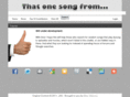 thatonesongfrom.com