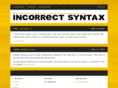 incorrect-syntax.com