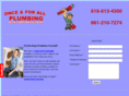 onceandforallplumbing.com