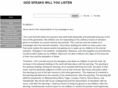 godspeakswillyoulisten.org