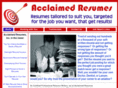 acclaimedresumes.com