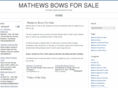 mathewsbowsforsale.com