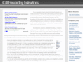 callforwardinginstructions.org