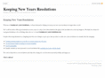 keepingnewyearsresolutions.com