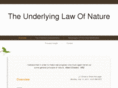 theunderlyinglawofnature.com