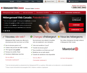 hebergement-web-canada.net: Hébergement Web Canada | Puissant. Fiable. Canadien.
Hébergement Web Canada héberge les sites web personnels et professionnels des Canadiens depuis 2003. Forfaits tout-inclus avec nom de domaine, Créateur Web, et e-mail à partir de 3.95$/mois.