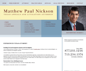 matthewnickson.com: Houston Litigation Attorney | Texas Appeals Lawyer Harris County, Business Law Attorney TX
Law Office of Matthew Nickson: Houston attorney handling litigation, immigration and appeals throughout Texas.