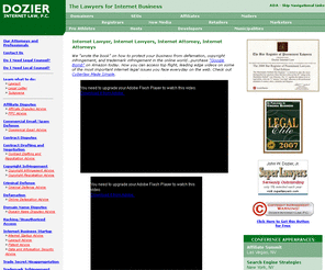 tulsacitylawyers.com: Internet Lawyer, Internet Lawyers, Internet Attorney, Internet Attorneys
Dozier Internet Law is the leading, top rated Internet law firm: Internet Lawyer, Internet Attorney, Internet Lawyers, Internet Attorneys