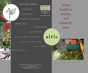 alphafern.net: index
fern grower, foliages, leatherleaf, garlands, bouquets, wedding, sympathy, floral, tree fern, magnolia