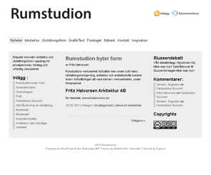 rumstudion.se: Rumstudion
Arkitektur, utställningsdesign, Arkitekt Fritz Håkon Halvorsen, Stockholm