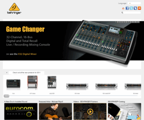 behringer.com.cn: MUSIC Group - www.music-group.com
The MUSIC Group is one of the world’s largest holding companies for pro audio and music product brands like MIDAS, KLARK TEKNIK and BEHRINGER.