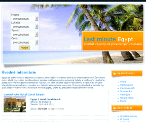 lastminute-egypt.sk: Last minute Egypt
Dovolená v egyptě, Last Minute v Egyptě