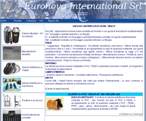 valvoleantiriflusso.net: Euronova - Prodotti: Palloni otturatori,Valvole antiriflusso, giunti,Paratoie,Manutenzione Strade, depuratori, scatolari...
Euroambiente