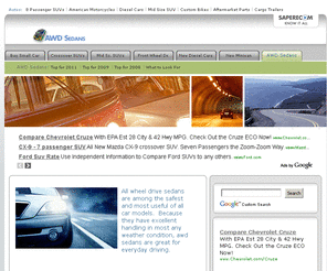 awdsedans.net: AWDSedans.net – who make awd sedans, best awd sedans, compare awd sedans
AWDSedans.net – If you are in the market to buy a new car, this is your year, because several really fantastic AWD (all-wheel drive) sedans have been released for 2008. This means that you could drive home very soon with an affordable, well-equipped vehicle with the added handling and safety provided by an all-wheel drive system.