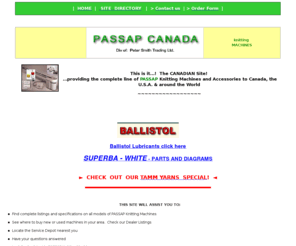 passapcanada.com: PASSAP KNITTING MACHINES - INCLUDING PARTS AND SERVICE
