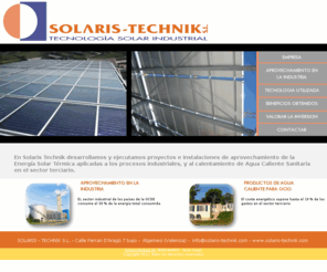 solaris-technik.es: Solaris-technik S.L. - Tecnologa Solar Industrial
Solaris-technik S.L. - Tecnologa Solar Industrial