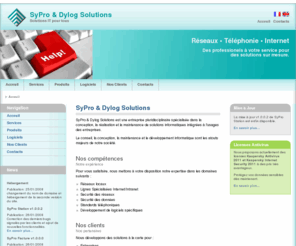 syprosolutions.com: SyPro & Dylog Solutions / Acceuil
SyPro & Dylog Solutions web site