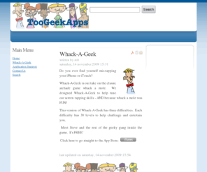 2geekapps.com: Too Geek Applications
Too Geek Applications - because there is no "too geeky"