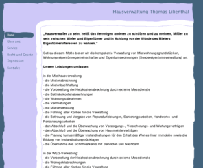 hausverwaltung-lilienthal.de: Hausverwaltung Thomas Lilienthal
Homepage der Hausverwaltung Thomas Lilienthal