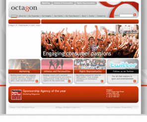 octagon-marketing.org: Octagon UK - global sport, music and entertainment marketing
The homepage of Octagon UK. A sports, music and entertainment company specialising in marketing, personal representation, rights representation and sponsorship