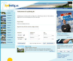 sydbolig.dk: Boligportal med lejligheder og ferie boliger til salg i Tyrkiet, Bulgarien, Spanien, Kroatien, Frankrig, Cypern, Italien, Thailand, Egypten mv.
Find boliger i udlandet til salg fra over 20 forskellige ejendomsmæglere i Kroatien, Tyrkiet, Bulgarien, Spanien. Se Lejligheder Tyrkiet, Lejligheder Bulgarien, Lejligheder Spanien og mange flere.