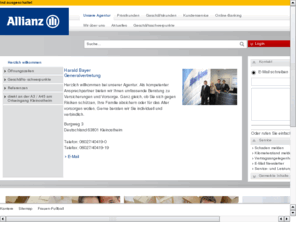 allianz-bayer.de: Willkommen bei Ihrer Allianz Agentur Harald Bayer
Harald Bayer Generalvertetung der Bayerischen Allianz