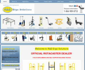 rdergo.com: Ergo Solutions, Ergonomic Material Handling Equipment, Applications
Ergo Solutions by R & D, supplier of ergonomic applications, material handling equipment, custom solutions like cranes, portable lifters, tilt tables & more.
