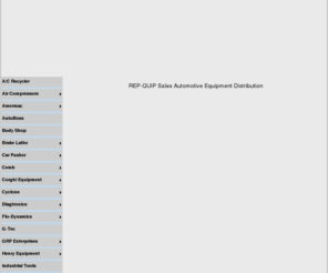 repquip.com: REP-QUIP Sales Automotive Equipment Distribution
We Buy and Sell New and Used Automotive, Workshop,  Body Shop Equipment and Tools. We buy direct from most major manufacturer’s. Located in Stockbridge Georgia.