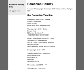 romanian-holiday.com: Romanian Holiday
