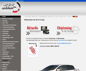 slstuning.de: SLS Tuning - Chiptuning und andere Leistungssteigerungen für alle Fahrzeuge
Hier finden sie alles zum Thema: Chiptuning, Ökotuning, G-lader, Polo, Golf, Corrado, Supercharger, VW, Motorteile, Motortuning, Motor, Lader, G-lader, G60, G40, Motor, Lader, Überholung, Tuning, Glader, Tauschlader