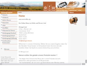 wein-office.de: Der Online-Shop von Ulrike und Werner Lind
No knowledge HTML or CGI programming is required. Product Item details are input into a catalogue, or they can be imported from various data sources such as ASCII or CSV files.