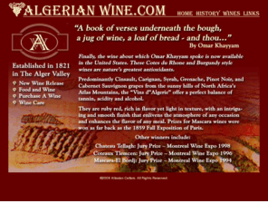 algerianwine.com: Welcome to Algerian Wine.com
We sell Algerian Wine.