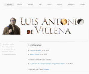 luisantoniodevillena.es: Luis Antonio de Villena
Página oficial del escritor Luis Antonio de Villena