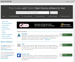 source-forge.net: SourceForge.net: Find, create, and publish Open Source software for free
SourceForge.net. Fast, secure and free downloads from the largest Open Source applications and software directory