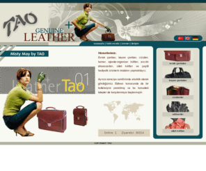 taoleather.com: TAO
TAO Takı Aksesuar Deri ve Dekoratif Ürünler San. Paz. ve Tic. Ltd. Şti. / ANKARA