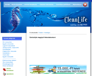 cleanlife.hu: Háztartási víztisztítók, vízionizátorok, zuhanyszűrők, vízkőkezelők, elektroszmog elleni védelem, Öko mosószerek, étrendkiegészítők
PurePro háztartási RO víztisztító készülékek, lúgosító vízionizátorok, KDF zuhanyszűrők és kiegészítők, műszerek, szűrőbetétek; vízkőkezelők; EnergyLife harmonizálók elektroszmog elleni védelemre; ÖKO mosószerek: mosódió és mosógolyó; Dietpharm étrendkiegészítők. Termékeink forgalmazásához viszonteladókat keresünk. Tekintse meg akciós termékeinket és aktuális kínálatunkat.