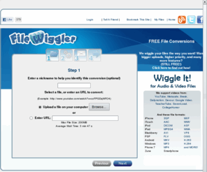 convertcloud.com: FileWiggler - Free File Conversions
FileWiggler is a free online converter for all of your audio and video files!