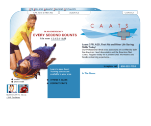 cpraedtrainers.info: CPR and AED Training, Illinois _ C.A.A.T.S.
CAATS Illinois, Aurora area CPR, AED and Aquatic Training Specialists. Certification Classes and CPR News.