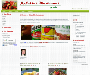 salsasmexicanas.com: Welcome to SalsasMexicanas.com
SalsasMexicanas.com - Your source for Mexican Salsas and more.