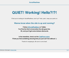 socialrealitees.com: SocialRealitees » QUIET!  Work in progress...
Just another WordPress site