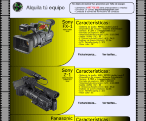 alquilarcamara.com: Alquilar Camara
alquilar camara es una web donde podrás alquilar equipos audiovisuales a unos precios muy competitivos ademas de tener servicio a domicilio en toda cataluña