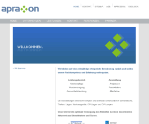 apraxon.com: apraxon GmbH - optimale Versorgung des Patienten in einem koordinierten Netzwerk aus Dienstleistern und Ärzten - Startseite
optimale Versorgung des Patienten in einem Netzwerk aus Dienstleistern und Ärzten