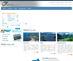 e-slovenia.info: Slovenija - Turistična agencija - holiday, vacation, tourism in Slovenia, Slowenien, Slovénie, Eslovenia, Slovenija
Hoteli ter privatni apartmaji v Sloveniji, izleti po Sloveniji. Turistična agencija